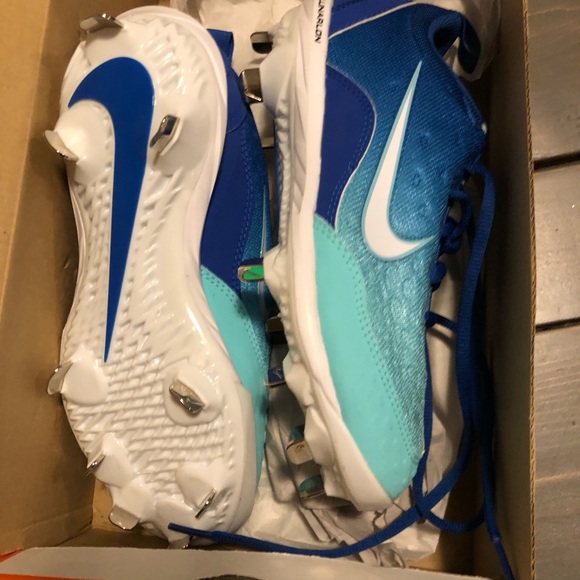 Blue Nike Lunar Hyperdiamond Cleats - Picture 2 of 3